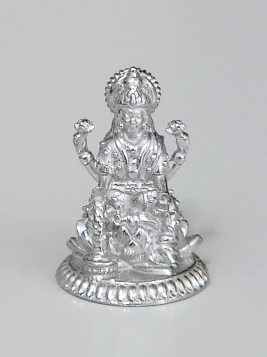 Mini Maha Lakshmi Statue (In Silver)