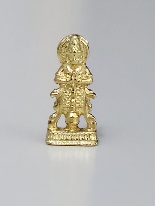 Mini Lord Hanuman Statue (Plated in 18K Yellow Gold)
